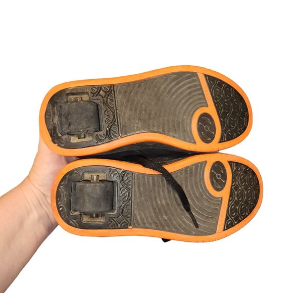 Heelys Propel Tennis shoes Orange Black youth size 2 - Picture 6 of 6